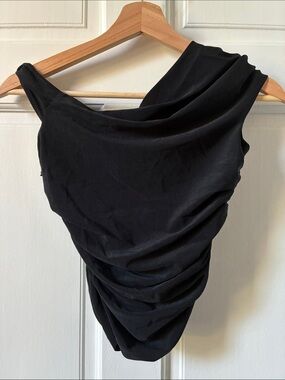 ZARA Asymmetrical Black Top